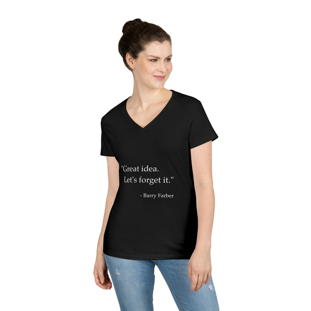 "Great Idea" V-Neck T-Shirt (women's)