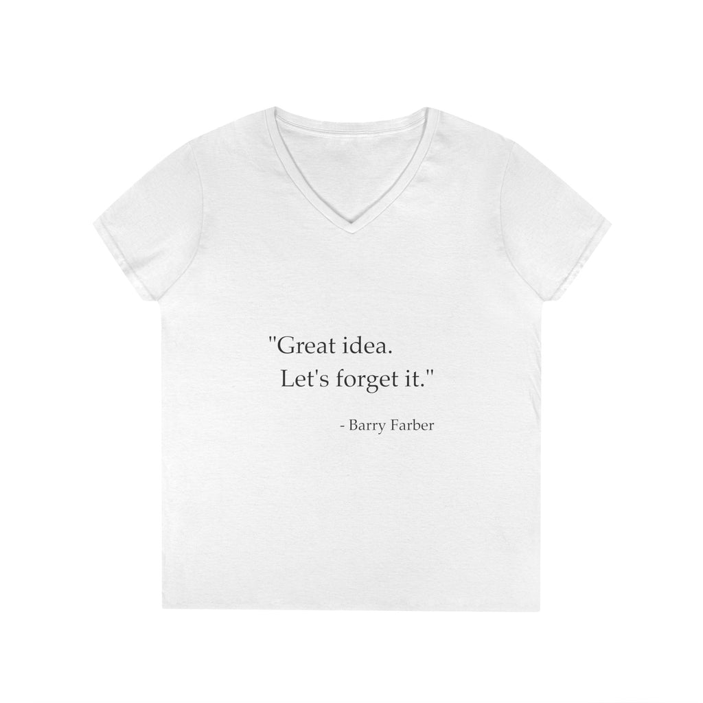 "Great Idea" V-Neck T-Shirt (women's)