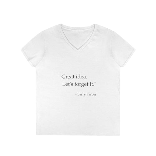 "Great Idea" V-Neck T-Shirt (women's)