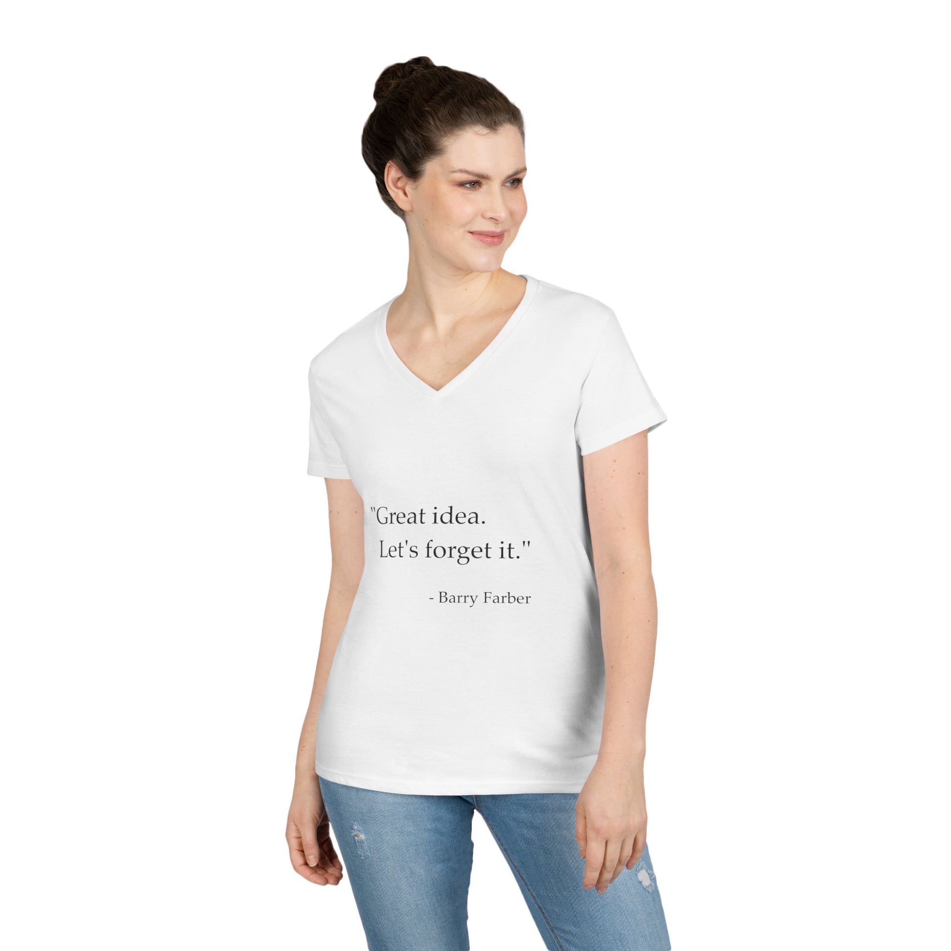"Great Idea" V-Neck T-Shirt (women's)